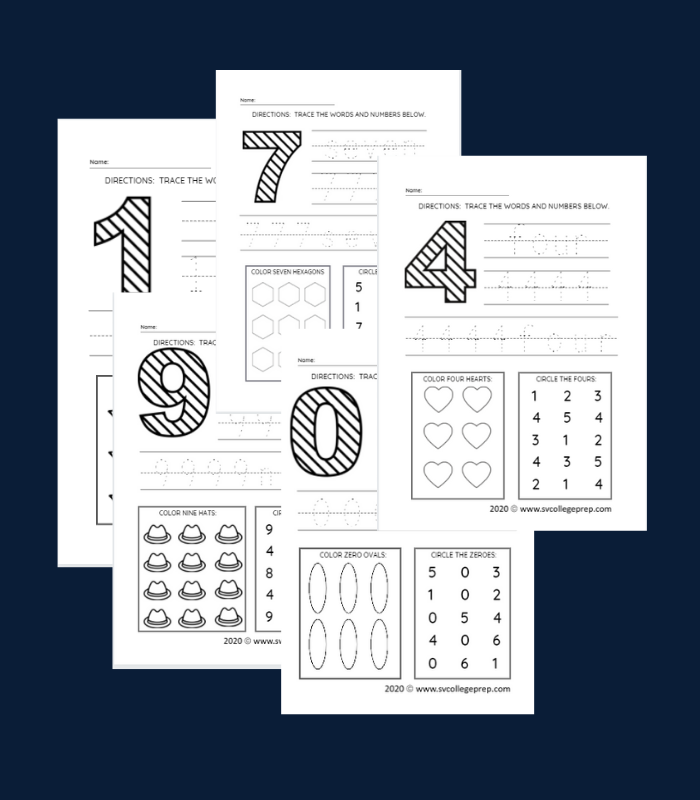 Free number tracing worksheet